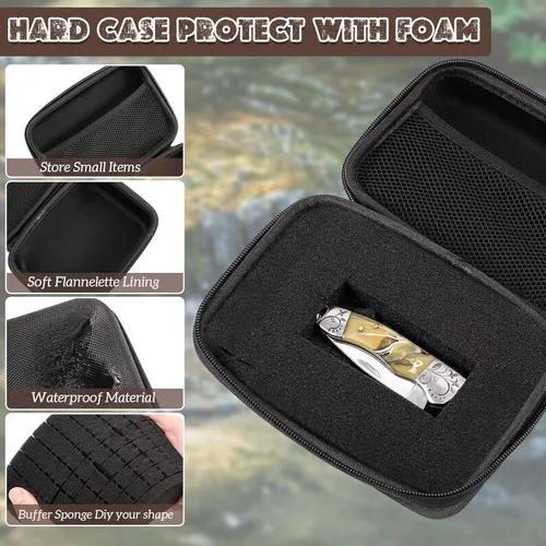 Miniatura 3 de Relaxweex Estuche rígido de EVA con espuma personalizable de 7.1 x 4.7 x 3.1 pulgadas, funda protectora de transporte de EVA a prueba de golpes