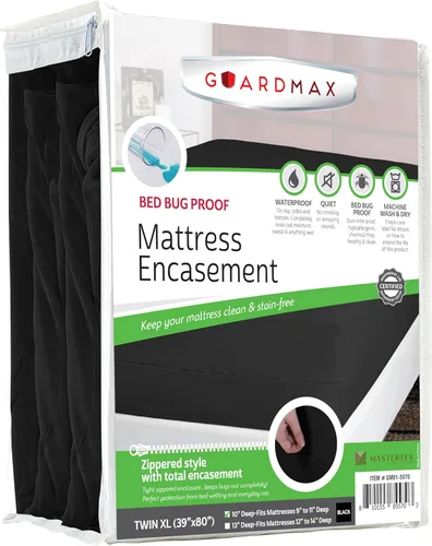 Miniatura 85 de Guardmax Funda de colchón de punto con cremallera, tamaño Queen, impermeable y a prueba de chinches, ropa de cama cómoda, suave y silenciosa con 2