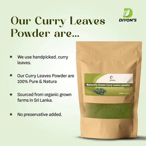 Miniatura 4 de Hojas de curry cultivadas naturalmente en polvo 1.7 oz (50 g)