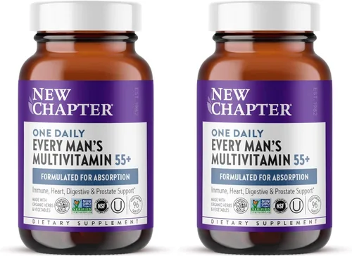Miniatura 11 de New Chapter One Daily Every Man's Multivitamin 55+ - Ofrece apoyo para la vista, el sistema inmunológico y la energía celular* - Contiene