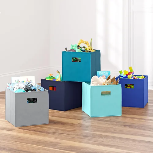 Miniatura 8 de RiverRidge Cajones de almacenamiento plegables con asas Organizador de almacenamiento Aqua Cube para armario, dormitorio y sala de juegos - Juego