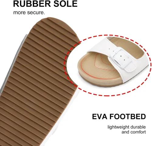 Miniatura 4 de Sandalias ajustables de doble hebilla para niñas y niños, zapatos de verano ligeros con velcro para niños pequeños y grandes