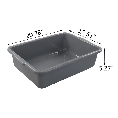 Miniatura 4 de Commercial Products - Caja de autobús/utilidad estándar, lavabo de plástico para restaurante, bañera para organización y almacenamiento de cocina