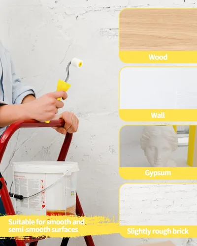Miniatura 5 de 2 rodillos de pintura de espuma para retoque de bordes o esquinas, extra pequeños, herramienta de pintura para resultados de pintura profesional