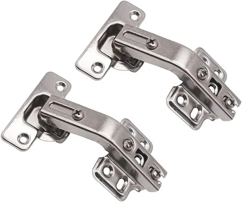 2 bisagras de puerta de gabinete de esquina de 135 grados, superposición completa oculta, para reemplazar accesorios en cocinas de esquina, plegado