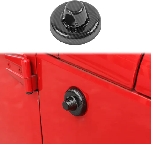 Cubierta de base de antena de radio Jeep compatible con Jeep Wrangler 2007-2023 JK JKU JL JLU/Gladiator JT 2020-2023, grano de fibra de carbono,