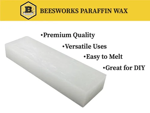 Miniatura 2 de Beesworks Cera de parafina – 2.2 libras de cera de parafina de uso general refinada – Cera pura para hacer velas, enlatado, impermeabilización