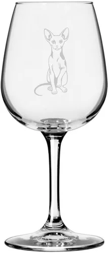 Miniatura 135 de Copa de vino de 12.75 onzas con temática de gato abisinio grabada para todo uso