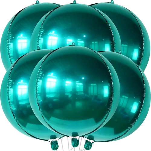 Miniatura 23 de KatchOn, Globos de papel aluminio de color rosa claro, 22 pulgadas, paquete de 6 unidades, globos de Mylar rosa claro para decoraciones de Navidad