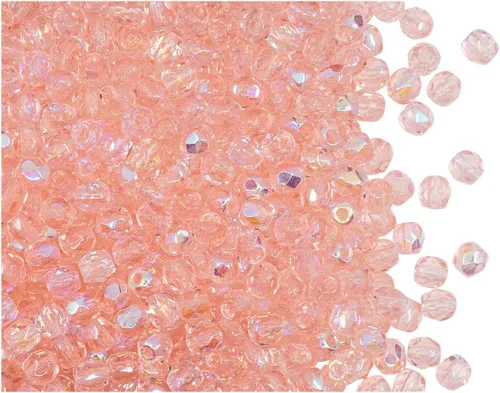 Miniatura 3 de 600 cuentas checo pulido fuego facetado perlas redondas 0.118 in 1/2 masa, cristal cobre arco iris