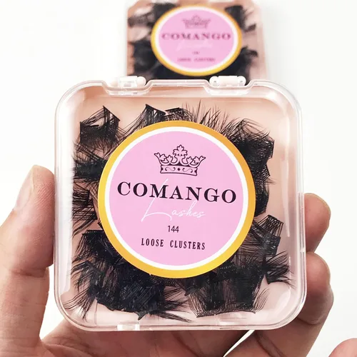 Miniatura 12 de Extensiones de pestañas en racimo de pestañas DIY Curl C/D Comango Mega Volumen, Pestañas Individuales Extensiones de Pestañas Extensiones