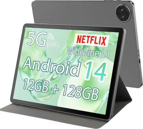 Miniatura 9 de Tablet Android 2025, tabletas Android 14 de 10.1 pulgadas con Octa-Core, 10GB+64GB, batería de 6000mAh, cámara de 5MP+8MP, pantalla IPS HD de 800 x