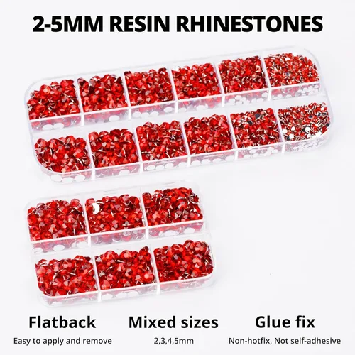 Miniatura 3 de Pegamento para Gemas b7000 con 7500 Piezas de Diamantes de Imitación Rojos para Manualidades, Ropa, Tela, Cristales de Parte Plana para Zapatos