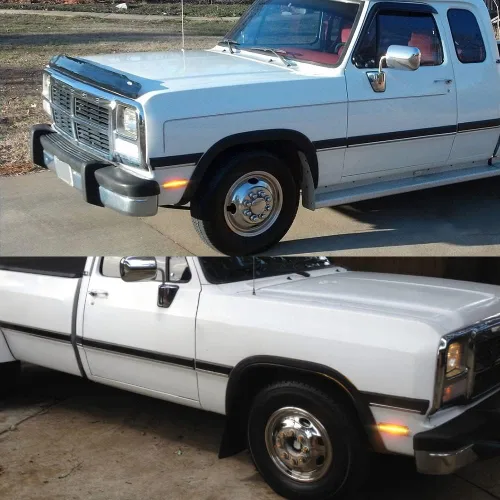 Miniatura 8 de Compatible con 1971-1993 Dodge RAM Charger D100 D150 D250 D350 Plymouth Pickup Truck Luces de Marcador Lateral del Parachoques Delantero Lente Lente