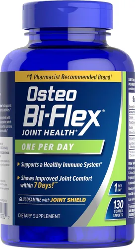 Osteo Bi-Flex Glucosamina con vitamina D, One Per Day by Osteo Bi-flex, salud de las articulaciones, 130 tabletas recubiertas, 130 unidades