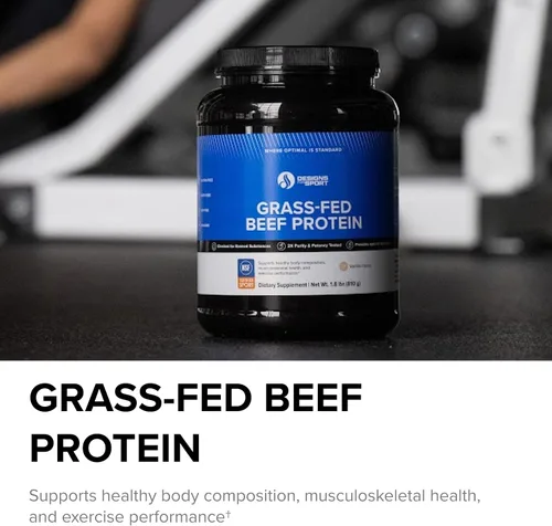 Miniatura 3 de Designs for Sport Proteína de carne en polvo – Certificado NSF para proteína hidrolizada deportiva – altamente absorbible con aminoácidos