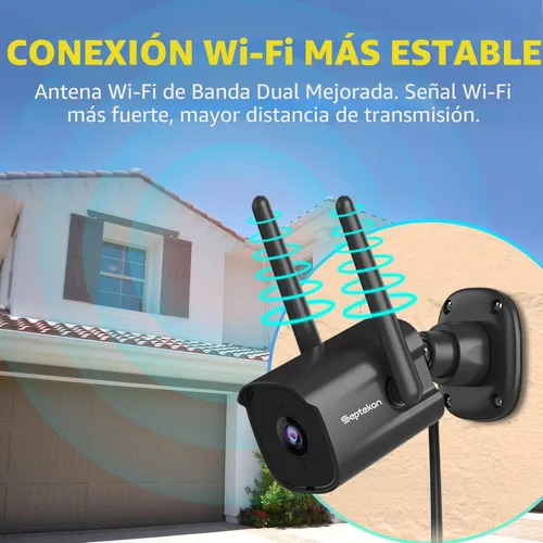 Miniatura 7 de Septekon 2K - Cámaras de seguridad para el hogar, paquete de 4, cámara de seguridad WiFi con cable de 2.4G para exteriores
