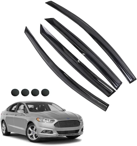 Miniatura 30 de Protectores de lluvia para Mazda 3 Hatchback 2010-2013, deflectores de ventana lateral con cinta adhesiva para Mazda 3 Hatchback, viseras de ventana