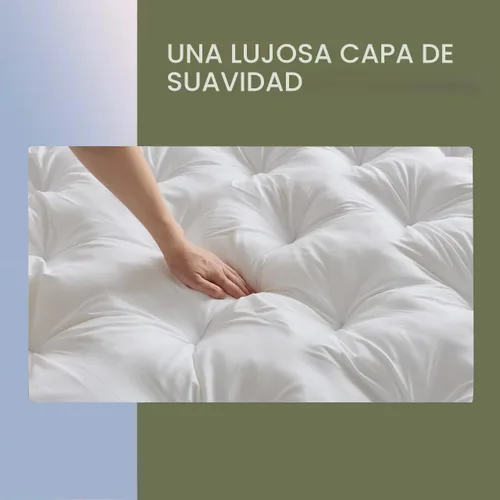 Miniatura 6 de SHOUREN Cubrecolchón de Espuma Viscoelástica de 5 Pulgadas King para Alivio del Dolor de Espalda, Cubrecolchón de Cama de Espuma Viscoelástica