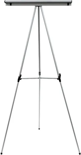 Miniatura 10 de MasterVision Caballete telescópico resistente de 3 patas, altura ajustable de 37.5 a 69 pulgadas, plateado, FLX05102MV