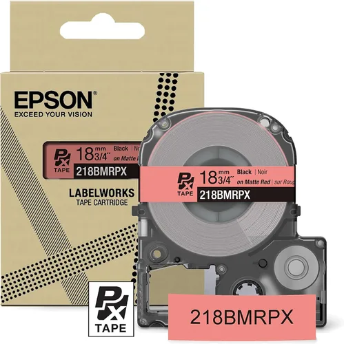 Miniatura 17 de Epson LABELWORKS 218BMBEPX - Cartucho de cinta de PET (poliéster), color negro sobre beige mate, 3/4 pulgadas de ancho, 26 pies