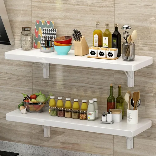 Miniatura 5 de Mesa plegable de hojas colgantes para montaje en pared, escritorio plegable de alta resistencia para espacios pequeños, escritorio, hogar, oficina