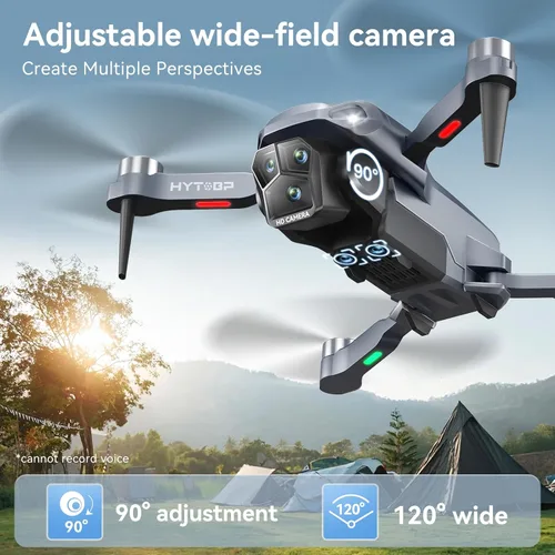 Miniatura 2 de Dron con cámara 1080P HD, Drones de motor sin escobillas con cámara para adultos, video WiFi en vivo, vuelo de punto de referencia, retorno de una