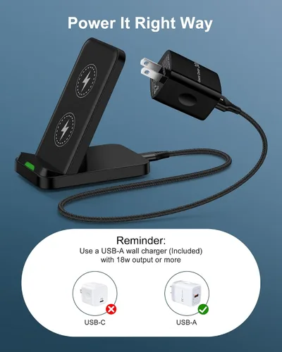Miniatura 3 de Soporte de Carga Inalámbrica Android para Samsung Galaxy S26 S25 Ultra S24, Soporte de Teléfono de Carga Inalámbrica de 15 W para iPhone 17 Pro Max
