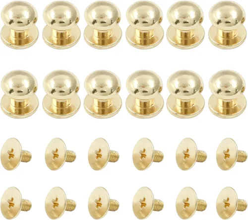 Miniatura 9 de Biaungdo 12 piezas tiradores de cajón mini de 0.31" x 0.39" pulgadas, pomos redondos para gabinete, tiradores para tocador armario cofre cajón cajas