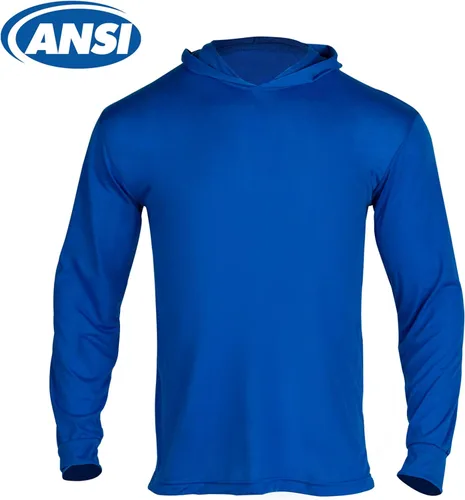 Miniatura 3 de VENDACE Camisas de manga larga de seguridad de alta visibilidad para hombre, paquete de 3 camisas de trabajo de construcción Hi Vis con capucha Con
