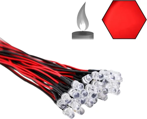Miniatura 21 de 30 piezas de luces LED UV de 12 voltios, 3 mm, diodo emisor precableado, 20 cm, DC 12 V, lente transparente, luz LED ultravioleta, pequeñas lámparas