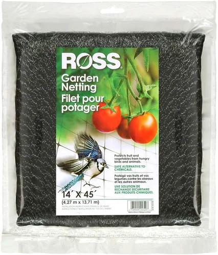 Ross 15720, Red de jardín, para uso en jardín y patio, 14 pies x 45 pies, color negro