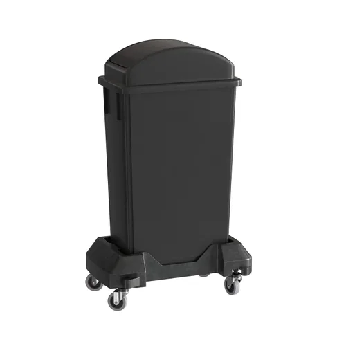 Miniatura 16 de Bote de basura Slim Jim negro de 23 galones con carrito