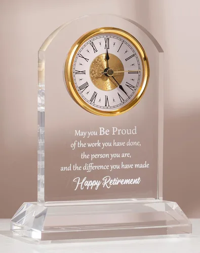 Regalo de jubilación DEEWISH para mujeres y hombres, reloj de escritorio de cuarzo, placa de regalo, regalos para compañeros de trabajo, regalo de