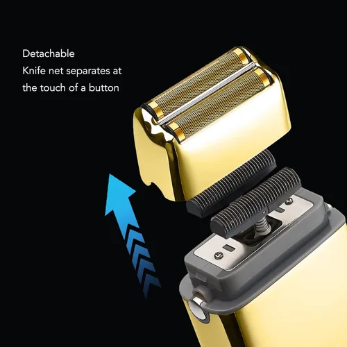 Miniatura 4 de RTLR Afeitadora multifuncional, potente afeitadora eléctrica portátil con bajo ruido, carga USB, oro