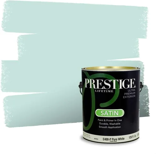 Miniatura 555 de Pintura Exterior + imprimación PRESTIGE, todo-en-uno, 1 galón, acabado mate, color comparable al Valspar* Royal Gray* VS151-Gris real