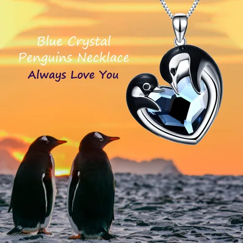 Miniatura 4 de WINNICACA Regalos únicos de Navidad 925 de plata de ley 925, fénix, pingüino, vaca de las tierras altas, colibrí, zorro, rana, búho, tortuga marina