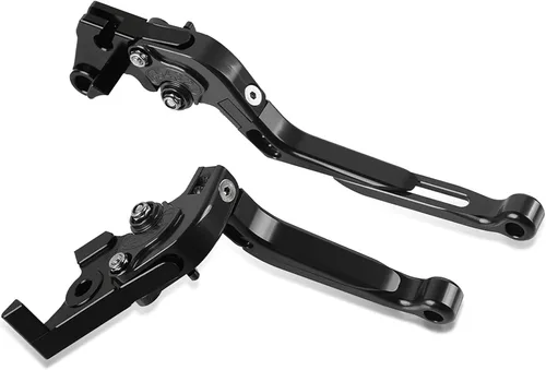 Miniatura 4 de LANQIAN Juego de palancas de freno y embrague plegable extensible CNC para ZX-6R ZX6R 2007-2016 Negro
