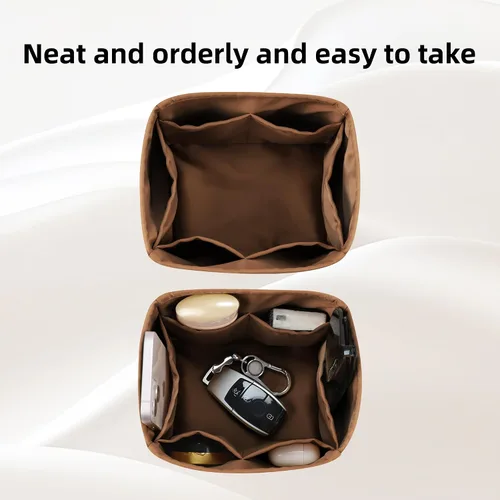 Miniatura 3 de DGAZ Organizador de bolso, sedoso y suave, seda, bolso de mano de lujo en moldeadores de bolsa, para mujer, se adapta a picotin1822 bolsas