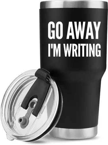 Miniatura 9 de Panvola Go Away, I'm Writing - Vaso aislado al vacío para escritor, regalo sarcástico, divertido, escritor, novelista, poeta, guionista, periodista