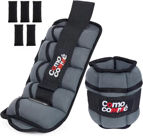 Miniatura 8 de Pesas ajustables para tobillo, 2, 3, 5 libras, 1 par de pesas de entrenamiento de fuerza, muñeca, pierna, brazo para mujeres, hombres, juego