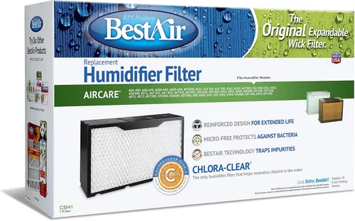 Miniatura 2 de BestAir H62-PDQ-4 - Filtro humidificador de papel de repuesto para humidificador de vida prolongada, para Holmes, Sunbeam, Touch Point, Pasillos