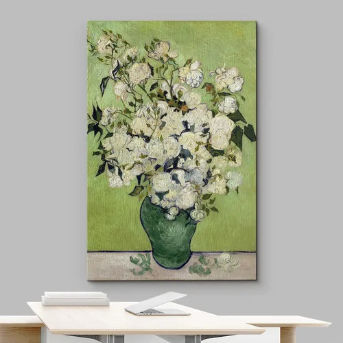 Miniatura 3 de Lienzo decorativo para pared, diseño de Van Gogh 32. Lirios y rosas