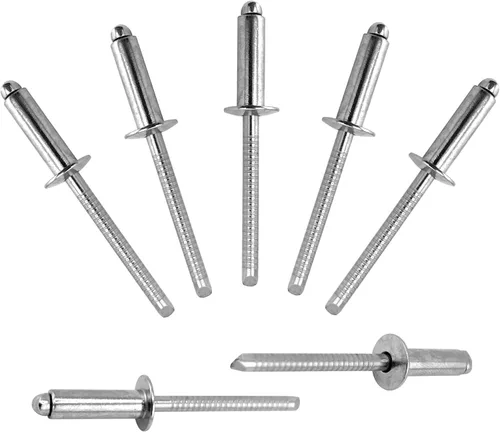 Miniatura 9 de ALLCLEAN 50 piezas de remaches ciegos profesionales de acero inoxidable de 1/4" x 1/2", remaches POP de 6,4 x 12 mm, agarre y mandril de acero