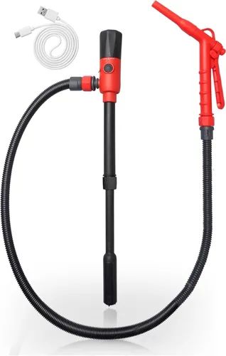 FUELIO Bomba de transferencia de combustible mejorada 2025 – Bomba de gas de carga USB a prueba de fugas para lata de gasolina – Bomba portátil de