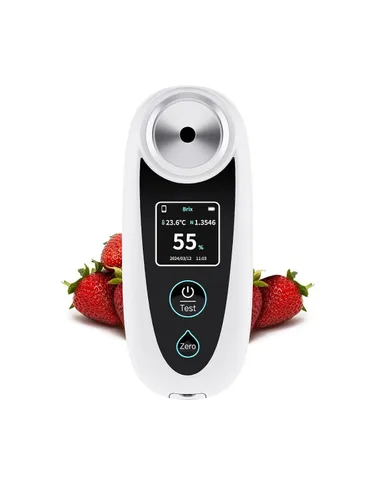 Miniatura 9 de Refractómetro Brix con ATC – Rango de 0–55%, Probador de azúcar portátil para Durian, frutas, jugo, elaboración casera y pruebas de campo