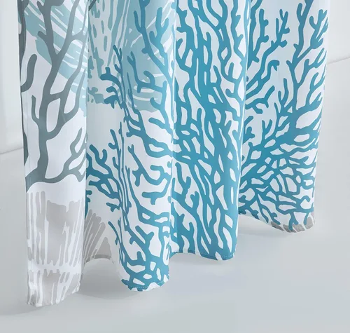 Miniatura 7 de Tritard Cortinas costeras para ventana con ojales, temática náutica de playa, aislamiento térmico, 50% bloqueo de luz, cortina de privacidad