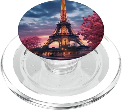 Miniatura 8 de Scenic Eiffel Tower Paris France at Night Majestic PopSockets Standard PopGrip