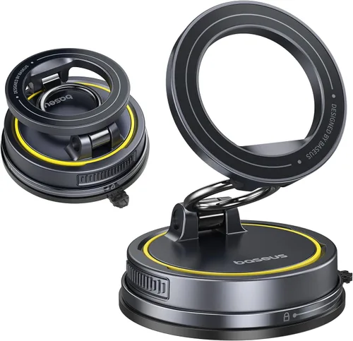 Miniatura 9 de Baseus Aspiradora de 15 W para cargador Magsafe de montaje en automóvil, ventosa de 119 libras, 720°, ajustable, soporte para teléfono celular