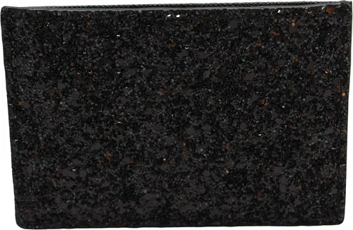 Kate Spade New York Graham Greta Court Wallet Business - Estuche para tarjetas de crédito con purpurina, color negro, pequeño, Cartera con tarjetero